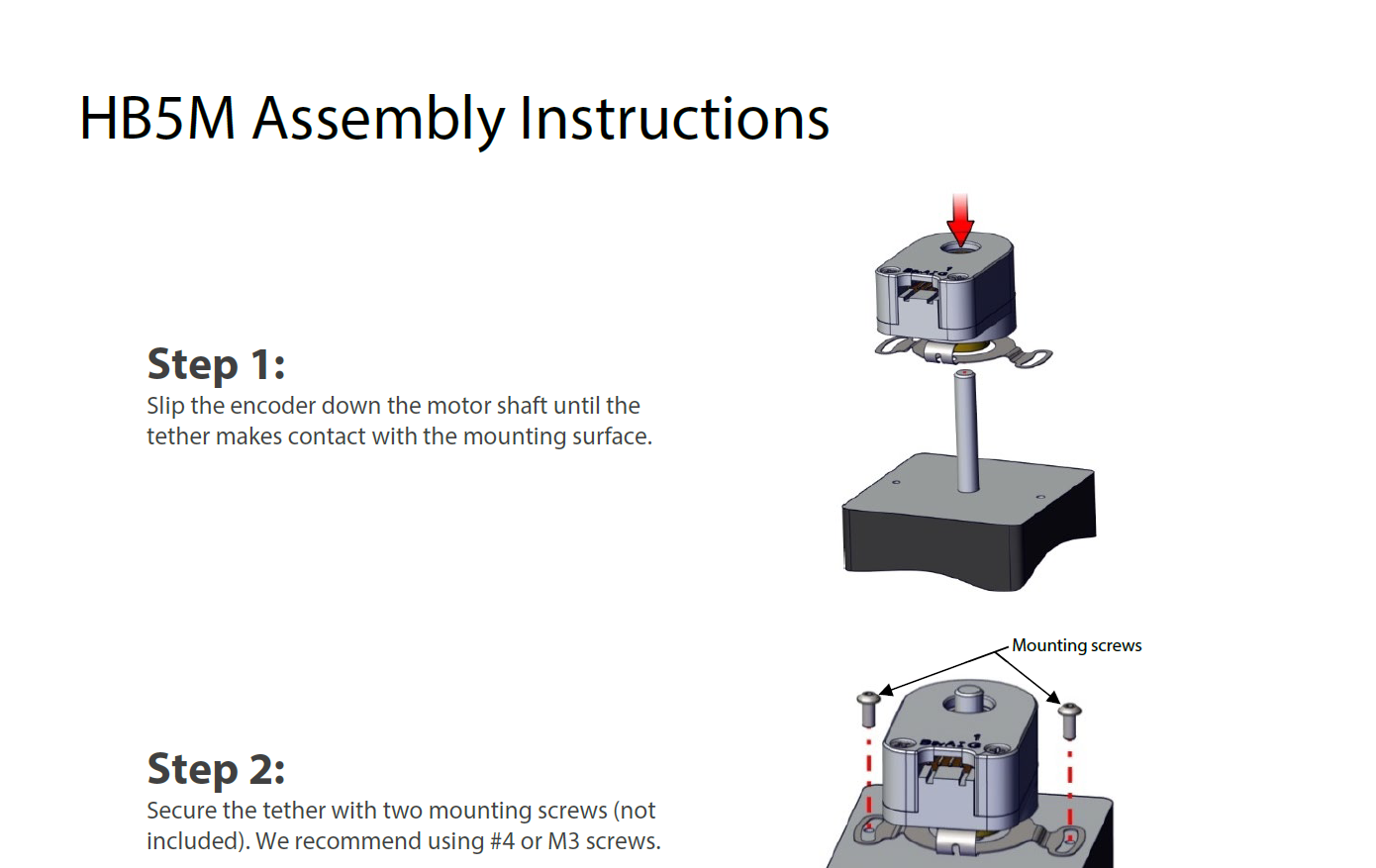 HB5M Assembly Instructions Assembly Instructions