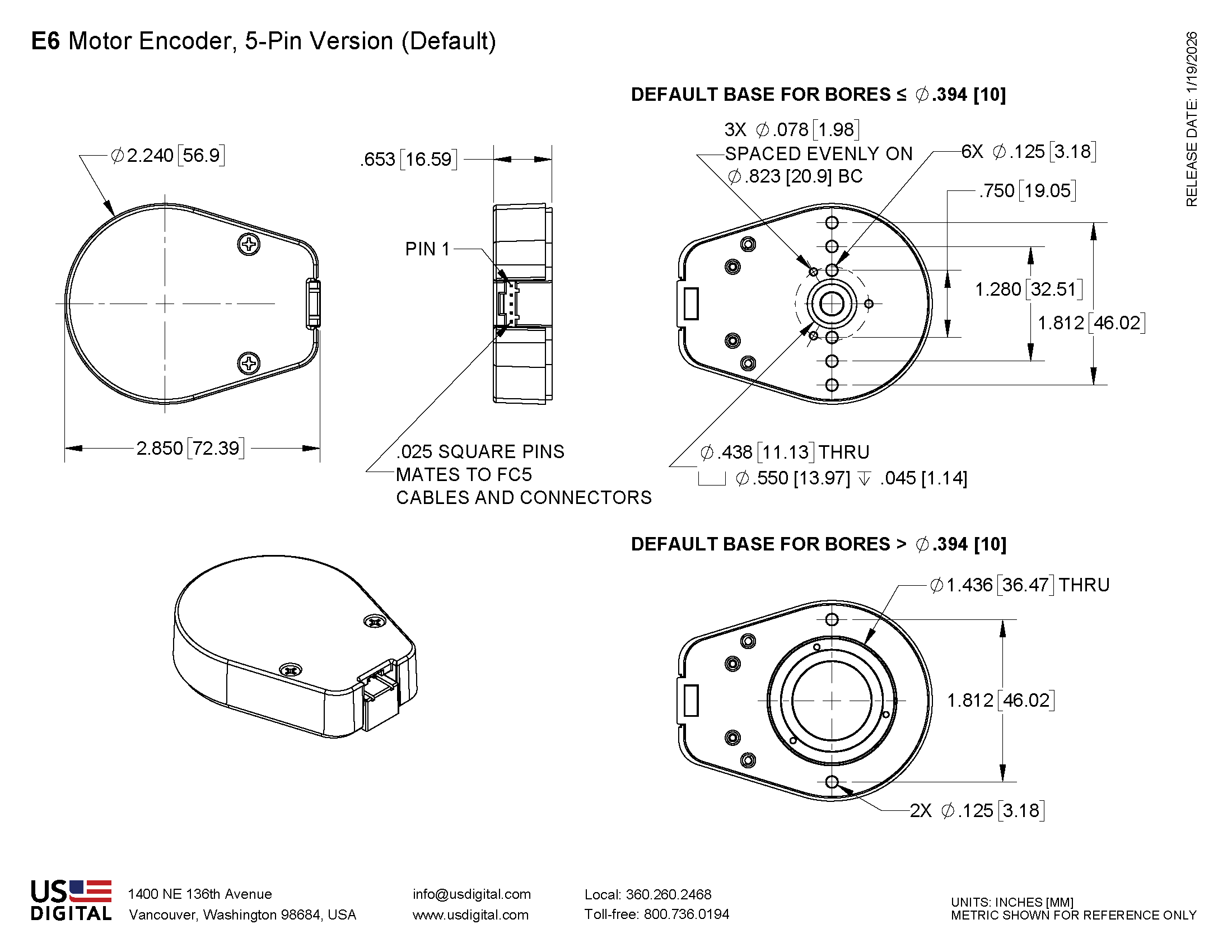 E6 Single Ended Mech Drawing Mechanical Drawing